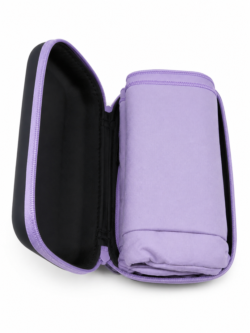 BAGAIL Camping Towel with EVA Case, Compact & Ultra Soft Microfiber Travel Towel - Super Absorbent & Lightweight Quick Dry Towels for Sports, Beach, Gym, Backpacking, Hiking and Yoga, Light Purple