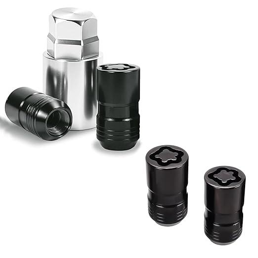 24216 Wheel Locks Lug Nuts M14 x 1.50 Compatible with Acura MDX/Cadillac Escalade/Ford Explorer/Chevrolet Silverado/Toyota Tundra/Dodge RAM & More 13/16" Hex Key Cone Seat Alloy Wheel Lock Set