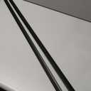 2PCS Shower Door Bottom Seal Strip, Clear PVC, 39" Length, Fits 10mm Thick Glass, Prevents Leaks & Water Damage, Easy Installation, No Adhesive Required (Black, 39in for 3/8"(10mm) Door)