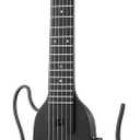 Donner HUSH I PRO Acoustic Electric Travel Guitar (Black), 1 HUSH I PRO Guitar=18 effects(5 Modulation, 5 Delay, 5 Reverb, Overdrive, Compressor, Booster), plus 8 legendary guitar body tone simulations, 20 IR slots