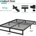 Lutown-Teen 9 Inch King Bed Frame with Heavy Duty Steel Slat Support