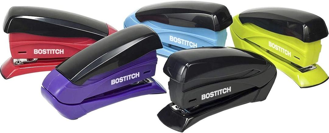 Bostitch Office Inspire 15 Sheet Stapler - One Finger, No Effort, Spring Powered Stapler - Assorted Colors, No Color Choice (1491)