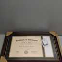 ELSKER&HOME 11x17 Diploma Frames with Tassel Holder for 8.5x11 Certificate Document Shadow Box, Mahogany Frame, Degree Double Mat, Black with Gold Rim