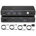 KVM Switch 1 Monitors 2 Computers 4K@60Hz USB C HDMI KVM Switch 2 Port for 1 Laptop 1 Desktop Share 1 Monitor Keyboard Mouse Hard Drives Printer Support 100W Charging for Laptop