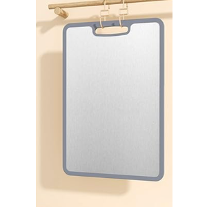 Titanium Cutting Board Double-sided non-slip silicone edging Pure Titanium Cutting Boards for Kitchen - Double-Sided Food-Grade Chopping Board Non-Stick Durable and easy to clean (Small)