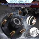 Trailer Hubs Kit 5 Lug 4.5 for 2000Lb 5x4.5 Trailer Axle Kit Fits 1" and 1-1/16" Straight Spindle 1 Set