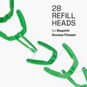 3 x REACH Ultraclean Access Flosser Refill Heads, Mint, Plaque Remover for Teeth, Shred Resistant, for Hard to Reach Areas, Oral Care, PFAS Free, for Adults & Kids, 1 Pack, 28 Count