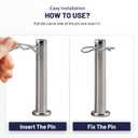 Cotter Pins 250 Pcs r pins - Sturdy & Durable Alloy Steel - R- Shaped Heavy Duty Cotter Pin Assortment Kit in 6 Different Sizes - Perfect for Mechanics, Lawn Mowers, & RV Owners