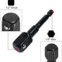 9/16"(14mm) Power Nut Driver, Nut Runner Hollow Socket with 1/4" Hex Shank,Fit Long Bolts and Ductwork Power Nut Driver for Overhead Fastening Applications Operations (6 Inch)