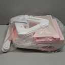 Orzbow Potty Training Seat, 2-IN-1 Toddler Potty Training Toilet with Step Stool, Stability Toilet Seat for Boys Girls with Splash Guard and Anti-Slip Pad, Adjustable Ladder & Potty Seat Height, Pink