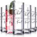 Sliner 72 Pcs Wedding Tall Shot Glasses Set, 2oz Acrylic Take a Shot We Tied the Knot Shot Glasses with Heavy Base, Liquor Bottles Bulk for Whiskey Tequila Vodka Newlyweds Anniversary Bridal Shower