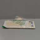 Wireless Keyboard and Mouse Combo, Full-Sized Wireless Keyboard and Adjustable DPI Mouse, 2.4GHz USB Receiver, Keyboard and Mouse for PC, Windows, Desktop, Laptop (Latte Color)