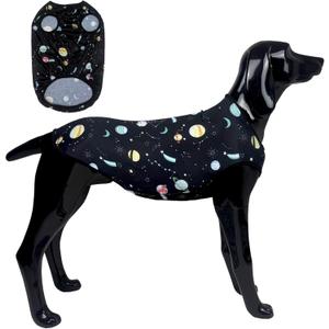 D.E.E Dog Shirt for Large Dogs Summer Cotton Dog Clothes Lightweight Tank Top Female Big (VGalaxyBlack, 3XL)