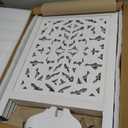 Free Standing Dog Gate 4 Panel, 56x28 Foldable Wooden Pet Barrier in White