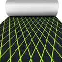 KXKZREN EVA Foam Boat Flooring Decking Sheet 6mm Thick Diamond Anti-Slip Marine Flooring Mat Self Adhesive Deck Pad for Bass Boat Yacht Motorboat RV Cooler Tops,47.2" x 94.5" / 27.6"x74.8" (Black With Green Diamond Seam Lines)