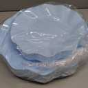 Zhehao 50 Pcs Light Blue Scalloped Plastic Plates, 8'' 10'' Disposable Blue Party Dinner Dessert Plates for 25 Guest, Heavy Duty Appetizer Buffet Dishes for Wedding Baby Shower Birthday Party Supplies