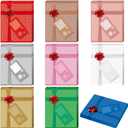 Patelai 18 Pcs Christmas Gift Card Holder Boxes Glitter Gift Card Box with Red Wrapping Bow Small Gift Card Holders Christmas Giftcard Containers Gift Wrap Boxes for Xmas Holiday Party (Bright Color)