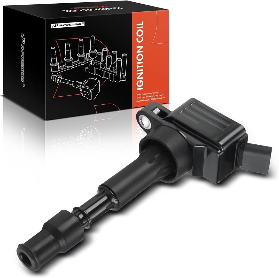 A-Premium Ignition Coil Compatible with Hyundai & Kia Vehicles - L4 2.0L - Elantra 2015-2020, Sonata 2016-2019, Veloster 2019-2021, Forte 2017-2023, Optima 2017-2020, Soul 2020-2024