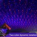 Car Roof Star Night Light, VOVCAMLS USB Projector Night Light Neon Accent Light Decor with Sound Activated Strobe and Auto Rotating Adjustable Ceiling Light for Car Bedroom Party Romantic