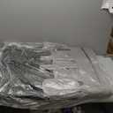 Extra Wide Bleacher Chairs with Back and Cushion Folding Stadium Chairs, Sofa Style Design 6 Reclining Positions Waterproof Bleacher Seats (1, Grey, Wide-26in)