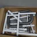 GYMAX Toilet Safety Frame & Rail, Adjustable Free-Assembly Medical Bathroom Assist Frame for Elderly with 360° Rotatable Clip, Non-Slip Heavy Duty Stand Alone Disabled Toilet Riser Handrail Grab Bar
