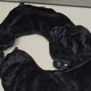 2 Packs Travel Neck Pillow Cover, Reusable U Shaped Washable Cover (Black)