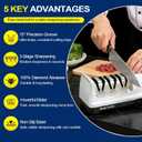 Knife Sharpener Electric, 3-Stage Professional Kitchen Sharpener with 100% Diamond Abrasive, 15° Precision Angle, Magnetic Dust Box, Fast Sharpening & Repair for Chef Knife, Paring Knife