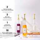 MoliMoli Coffee Syrup Dispenser for Coffee Bar, 350ml Coffee Pump Dispenser, Glass Syrup Bottle with. Pumps, Simple Syrup Dispenser w. Labels, Set of 2, (Gold)