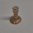 Glass Candlestick Holder,Striped Taper Candle Holders,Set of 6 Candle Stand for Table Centerpieces, Home Decor,Weddings,Festival and Parties (Amber Stripe Pattern)