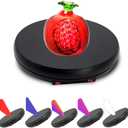 JAYEGT Motorized Rotating Display Stand with 5 Color LED Light , 10 inch /55lbs Load, 360 Degree Electronic Turntable Display Stand for Photography Products Shows, Jewelry, Watch, 3D Models, Cake