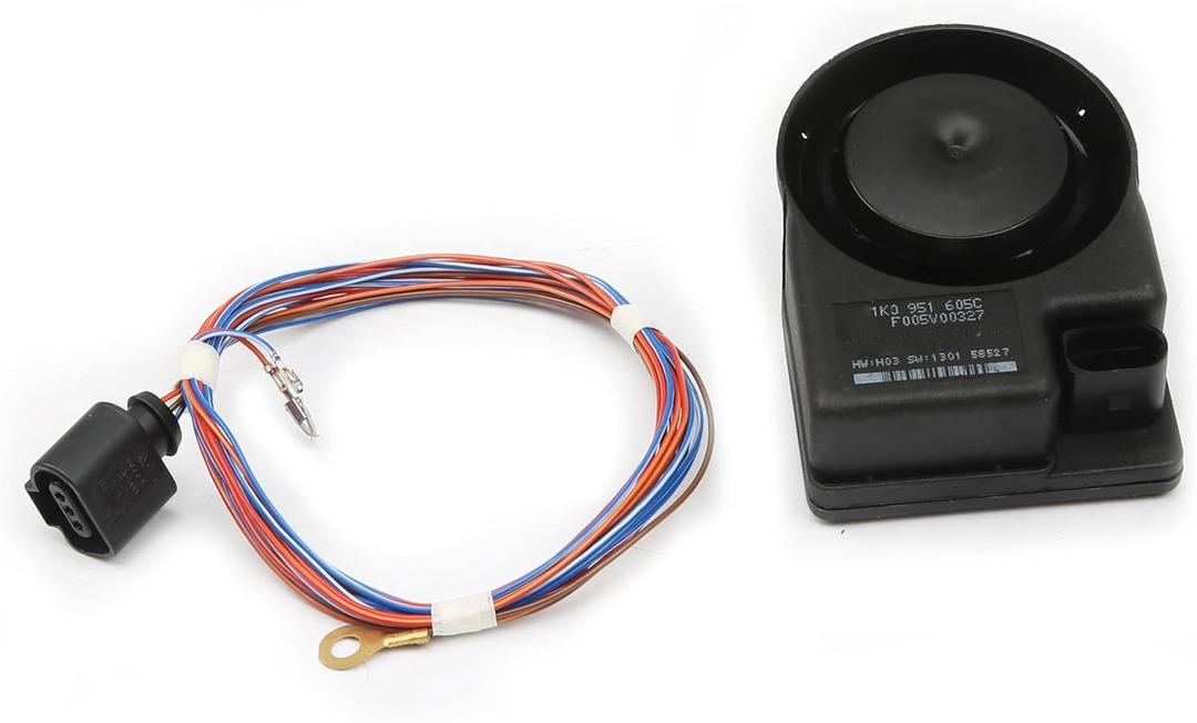 1K0951605A 1K0951605C Anti Theft Alarm Siren Horn Set Replacement for VW Golf GTI Jetta Audi A3 A4 A5 A6 Q5 Q7 TT