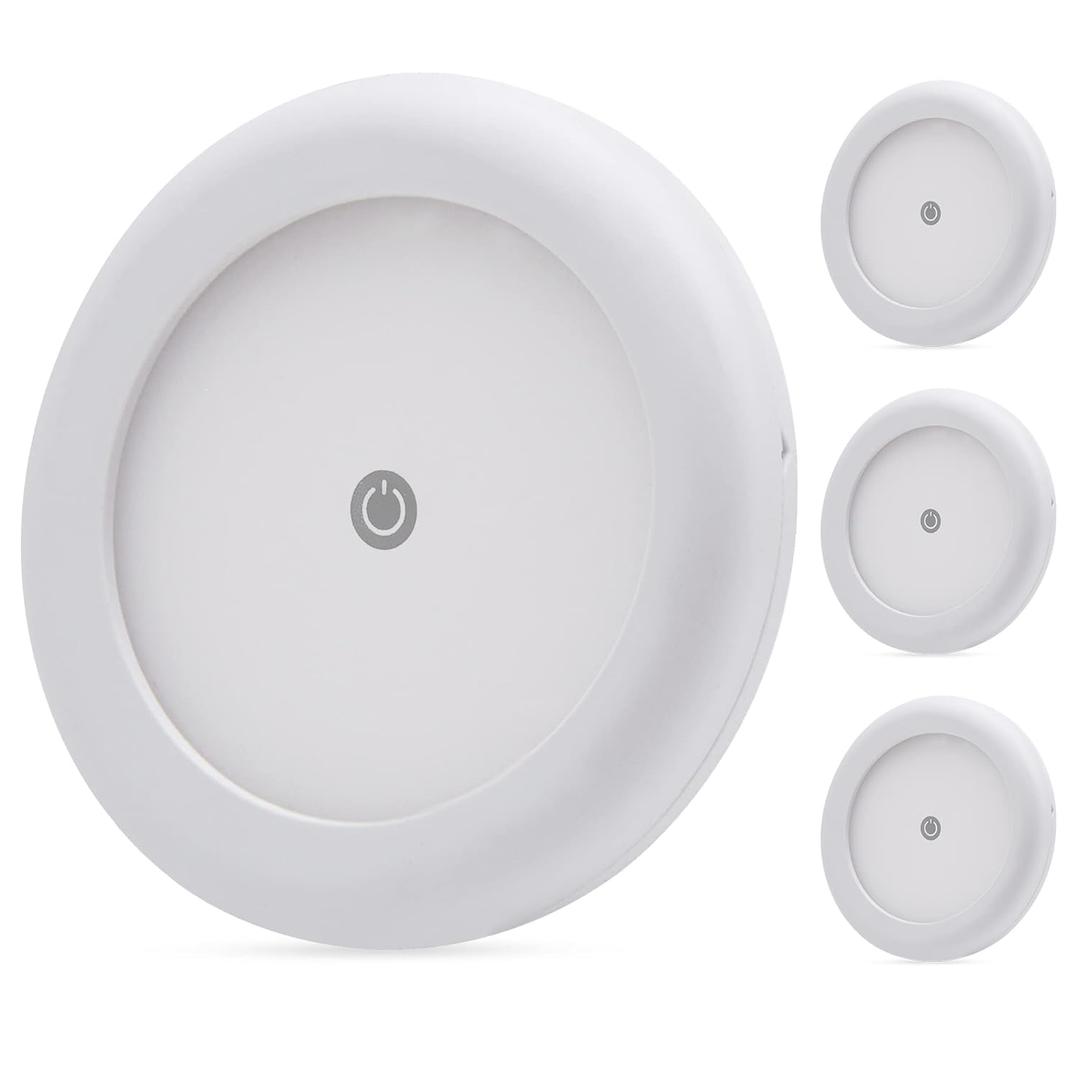 LED RV Ceiling Dome Light with Dimmable Touch Switch - 3 Pack, 12Volt RV Puck Light Surface Mount Lamp, for RV Motorhome Camper Travel Trailer