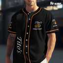 Vodka Baseball Jerseys Alcohol Shirts for Men Women Whiskey Shirts Alcohol Baseball Jersey (Black, XL)