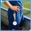 6PCs Ball Braided Lanyard Keychain, Ball Keychain with Hook and DIY Card,Backpack Charms Team Gifts for Sport Fan