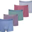 Men's Boxer Briefs 5 Pack - Breathable Cotton Underwear Soft Moisture-Wicking w/Regular Leg Comfort Fit (Colorful)