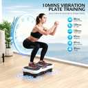 Vibration Plate Exercise Machine, Lymphatic Drainage Machine for Weight Loss, Lymphatic Drainage & Muscle Recovery, Multiple Speeds with Bluetooth & Remote, Max User Weight 330lbs, WhiteEdge
