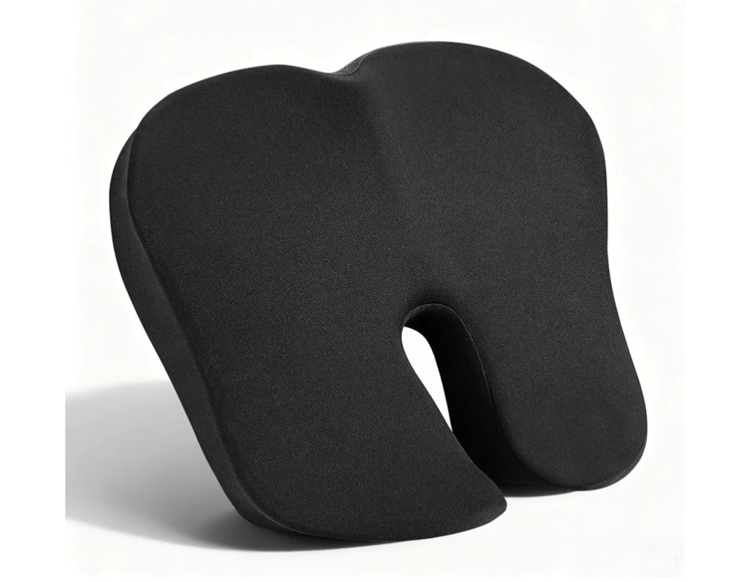 Seat Cushion, Memory Foam Cushion for Wheelchair & Office Chair Cushions，Pregnancy Cushion, Ergonomic Cushions Pad Pillow for Pressure Relief Sciatica & Pain Relief for Long Sitting,Festival gift, Black