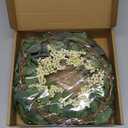 Pinkpum 20'' Eucalyptus Wreath for Front Door, Porch, Window - Green Decor for Home, Farmhouse - Spring, Summer, Fall, All Seasons (White)