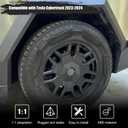4PCS Wheel Center Caps for Tesla Cybertruck 2024 2023 Full Coverage Wheel Center Hub Caps Cover,Removable ABS Center Hub Cover Easy to Install Rust Dust Resistant Cybertruck Accessories