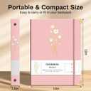 Aesthetic 3 Ring Binder 1 Inch Cute Three Round Rings Binders with Dividers Suitable for 8.5 x 11 Letter Size Paper Loose Leaf Binder with 2 Pockets for School Work, Pink
