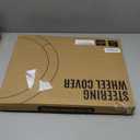 Skechers Memory Foam Steering Wheel Cover,Grade Protein Leather Steering Wheel Cover,Universal Fit 14" 1/2-15" Car Steering Wheel for Men Women Fit Suvs,Vans,Sedans,Car,Trucks,Beige