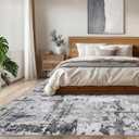 GarveeHome Modern Area Rugs 8x10 for Living Room, Abstract Large Washable Rug Soft Non Slip Stain Resistant Floor Mat Carpet Indoor Thin Accent Rug for Bedroom Nursery Home Decor