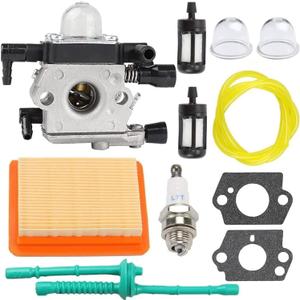 Carburetor for Stihl MM55 MM55C Tiller 4601-120-0600 Replace Zama C1Q-S202A Carb with Air Filter Fuel Line Tune Up Kit