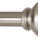 Ivilon Drapery Window Curtain Rod - Knob Design, 1 Inch Rod, 72 to 144 Inch. Satin Nickel