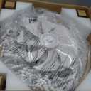 Ceiling Fans with Lights and Remote - Bulbs Included, Caged Fandelier with Handcrafted Beaded Dcor 19 inches Reversible Flush Mount Installation Ceiling Fan, White