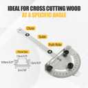 Precision Table Saw Miter Gauge System with Miter Fence, 120Angle Stops Adjustable for Table Saw, Band Saw, Router Table, 415mm