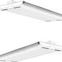 Lightdot 4FT LED High Bay Shop Lights with Flush/Suspended Mount, 265W [Eqv.1000W] 5000K 100-277V Commercial Lighting for Garage Workshop - 25-40FT Ceiling, Covers 3000 Sq.ft, UL Complied, 2Pack