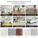 Mysflosy Peel and Stick Floor Tiles, Self-Adhesive Luxury Vinyl Flooring Plank, 6'' x 36'', 36 Pack 54 Sq.Ft, Waterproof DIY Deep Wood Grain Planks Easy to Install for Kitchen, Living Room