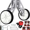 Dirt Bike Training Wheels Replacement for Razor MX350 MX400 MX500 MX650 Electric Dirt Rocket Bike Accessories Parts Adjustable Height for Kids Electric Dirt Bike (Silver)