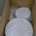 FLOWERCAT 200PCS White Plastic Plates Disposable Plates for Party - Heavy Duty Plastic Plates - 100 10" Dinner Plates and 100 7" Salad Plates for Wedding & New Year Parties and Events